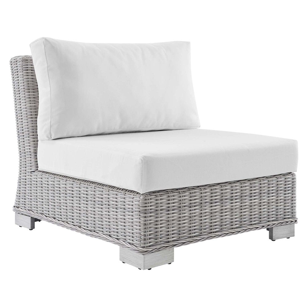 Conway Sunbrella Outdoor Patio Wicker Rattan Armless Chair