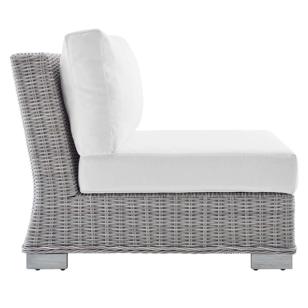 Conway Sunbrella Outdoor Patio Wicker Rattan Armless Chair