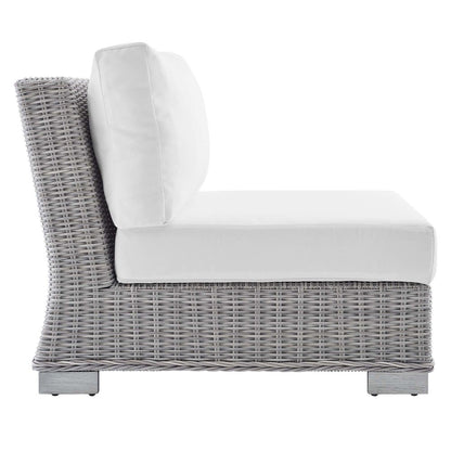 Conway Sunbrella Outdoor Patio Wicker Rattan Armless Chair