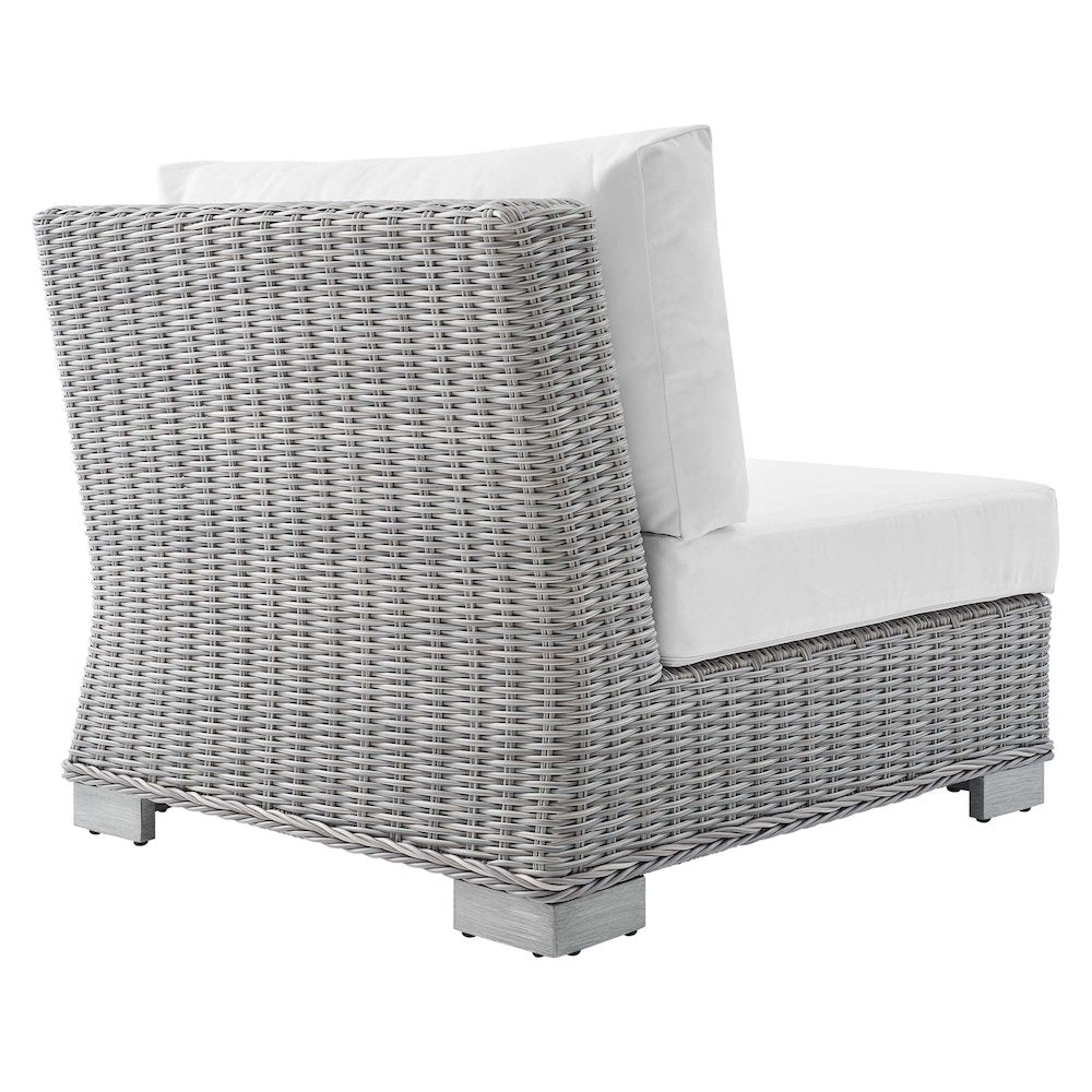 Conway Sunbrella Outdoor Patio Wicker Rattan Armless Chair