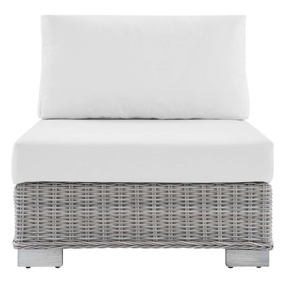 Conway Sunbrella Outdoor Patio Wicker Rattan Armless Chair