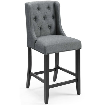 Baronet Upholstered Fabric Counter Bar Stool Set of 2