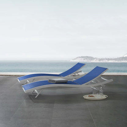 Glimpse Outdoor Patio Mesh Chaise Lounge Set of 2