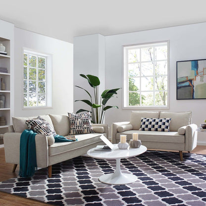 Revive Upholstered Fabric Sofa and Loveseat Set