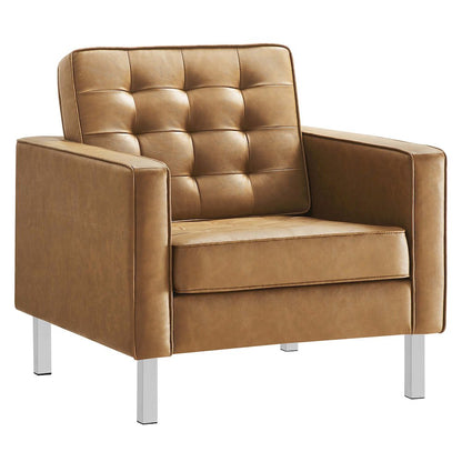 Loft 3-Piece Tufted Vegan Leather Furniture Set