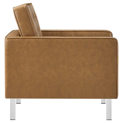 Loft 3-Piece Tufted Vegan Leather Furniture Set