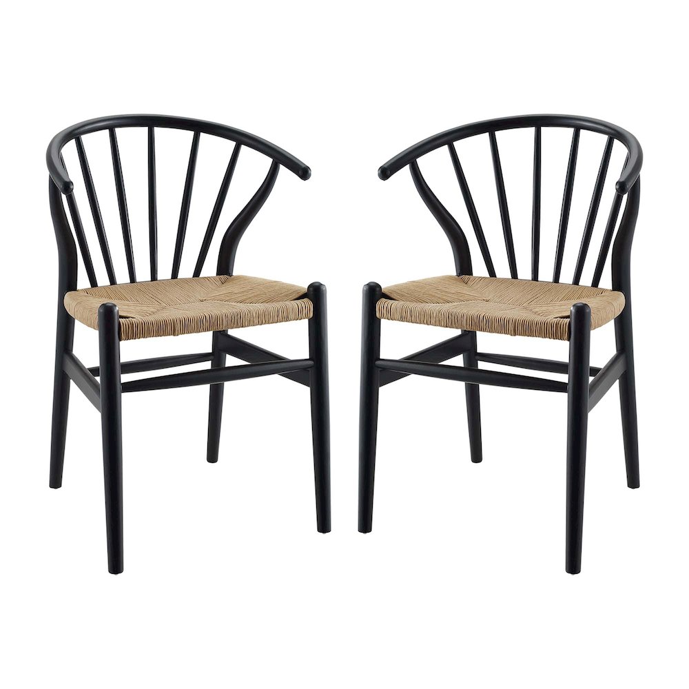 Flourish Spindle Wood Dining Side Chair Set of 2