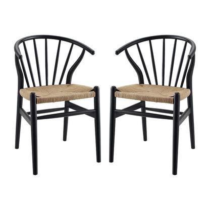Flourish Spindle Wood Dining Side Chair Set of 2