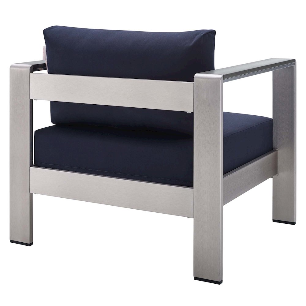 Shore Sunbrella Fabric Aluminum Outdoor Patio Armchair