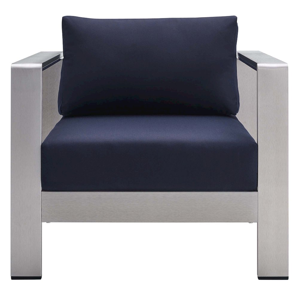 Shore Sunbrella Fabric Aluminum Outdoor Patio Armchair