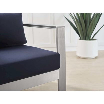 Shore Sunbrella Fabric Aluminum Outdoor Patio Armchair