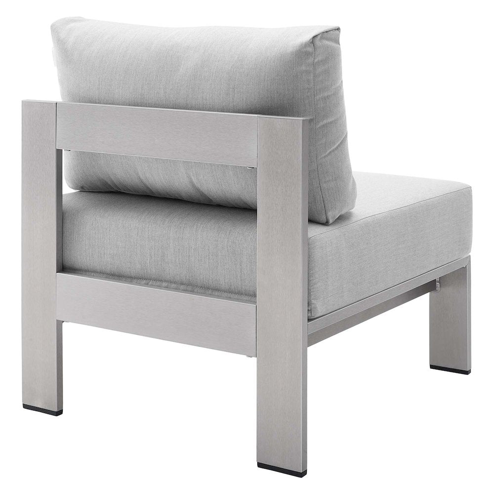 Shore Sunbrella Fabric Aluminum Outdoor Patio Armless Chair