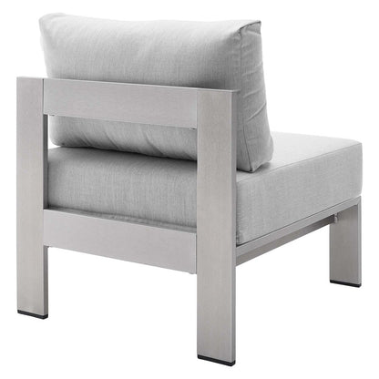Shore Sunbrella Fabric Aluminum Outdoor Patio Armless Chair