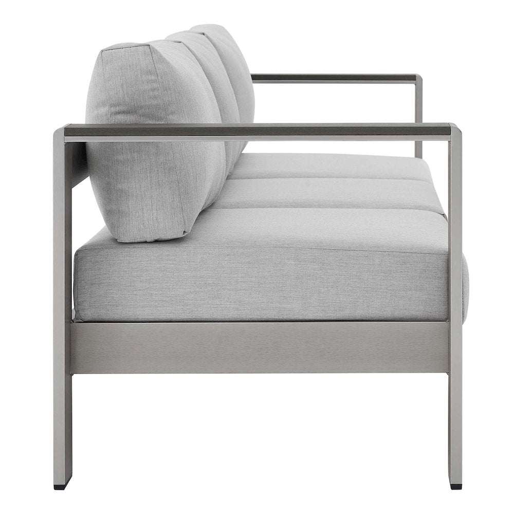 Shore Sunbrella Fabric Aluminum Outdoor Patio Sofa