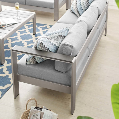 Shore Sunbrella Fabric Aluminum Outdoor Patio Sofa