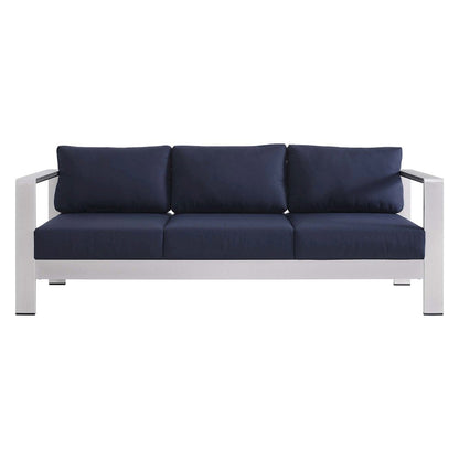 Shore Sunbrella Fabric Aluminum Outdoor Patio Sofa