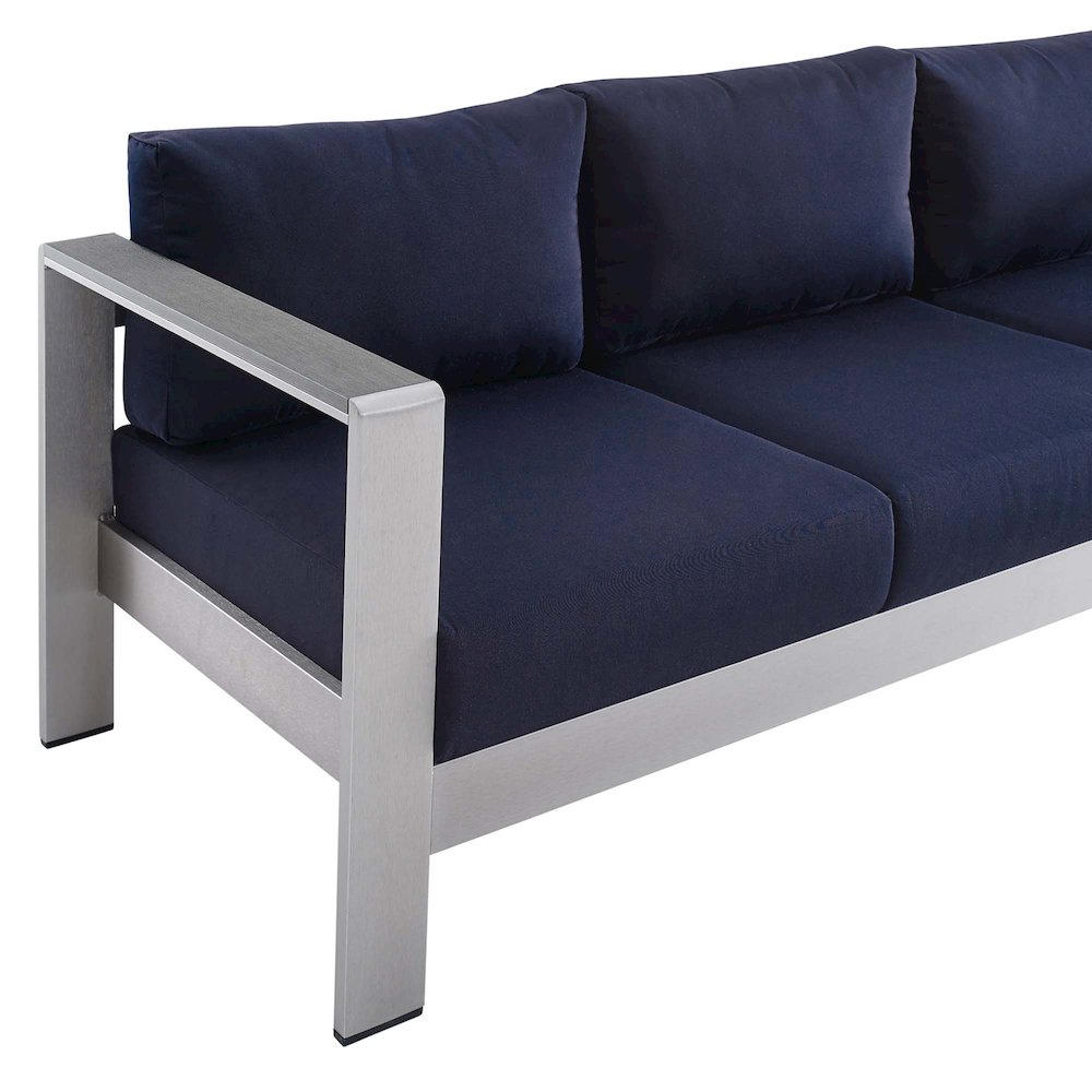 Shore Sunbrella Fabric Aluminum Outdoor Patio Sofa