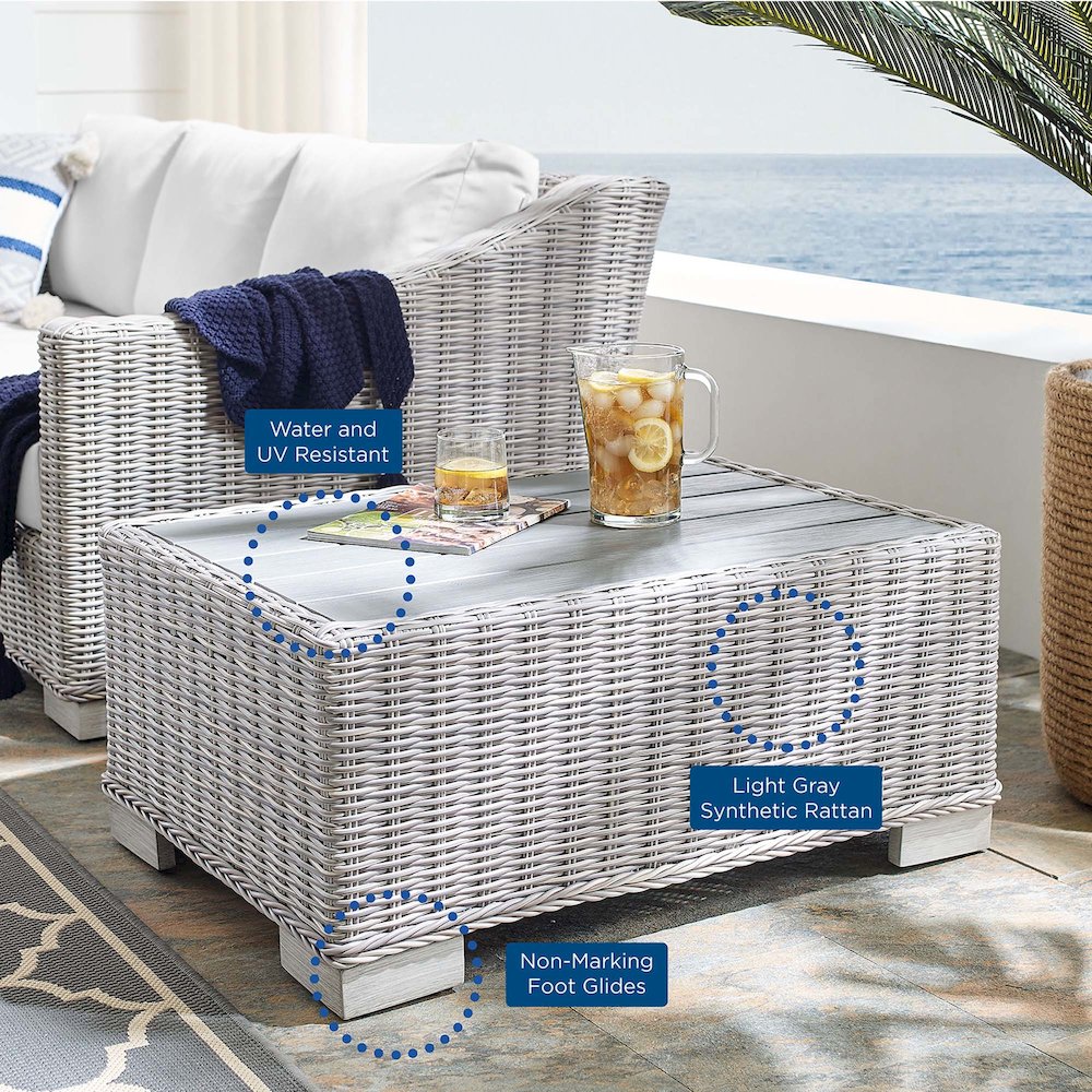 Conway 4-Piece Sunbrella Outdoor Patio Wicker Rattan Furniture Set