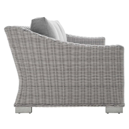 Conway 4-Piece Sunbrella Outdoor Patio Wicker Rattan Furniture Set