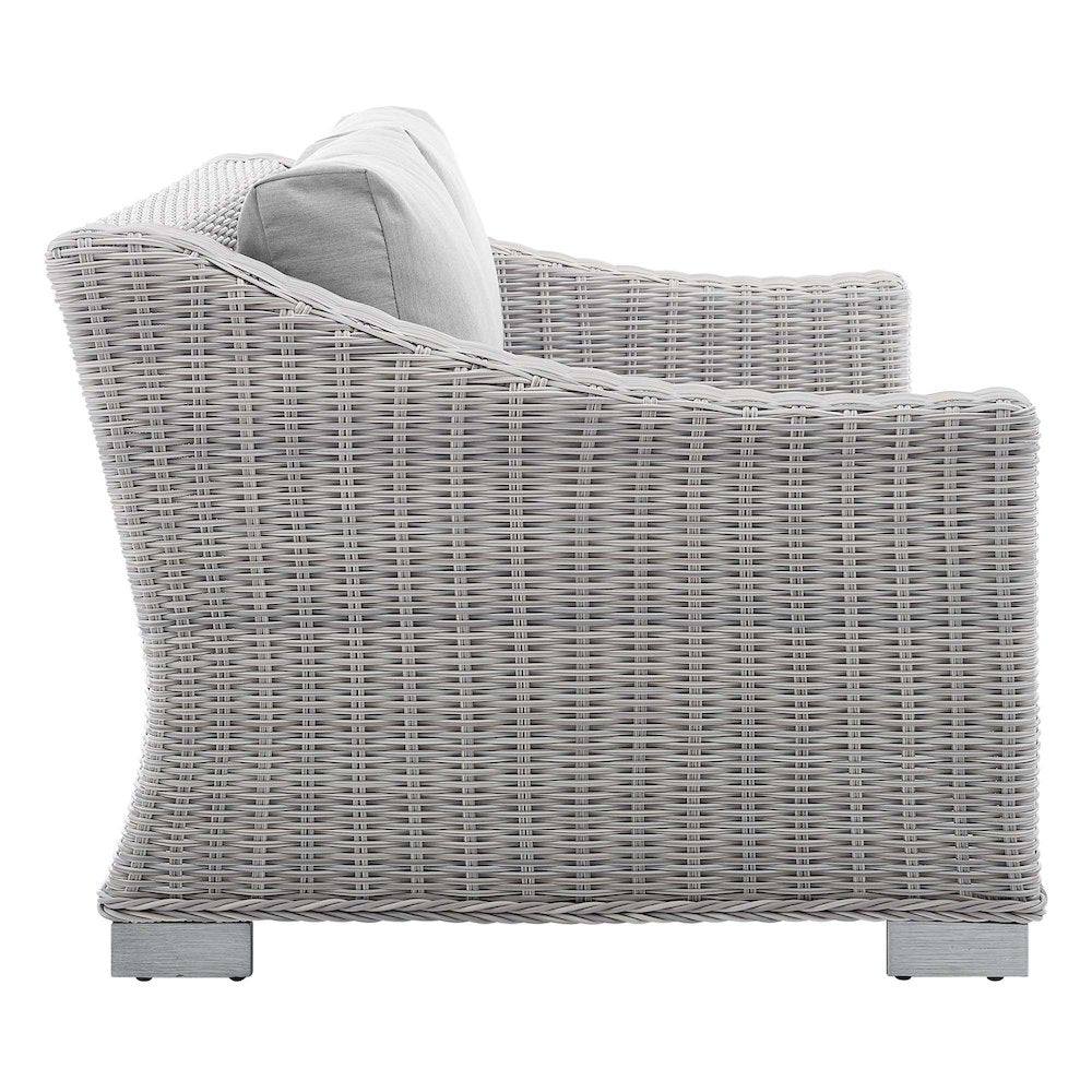 Conway 4-Piece Sunbrella Outdoor Patio Wicker Rattan Furniture Set