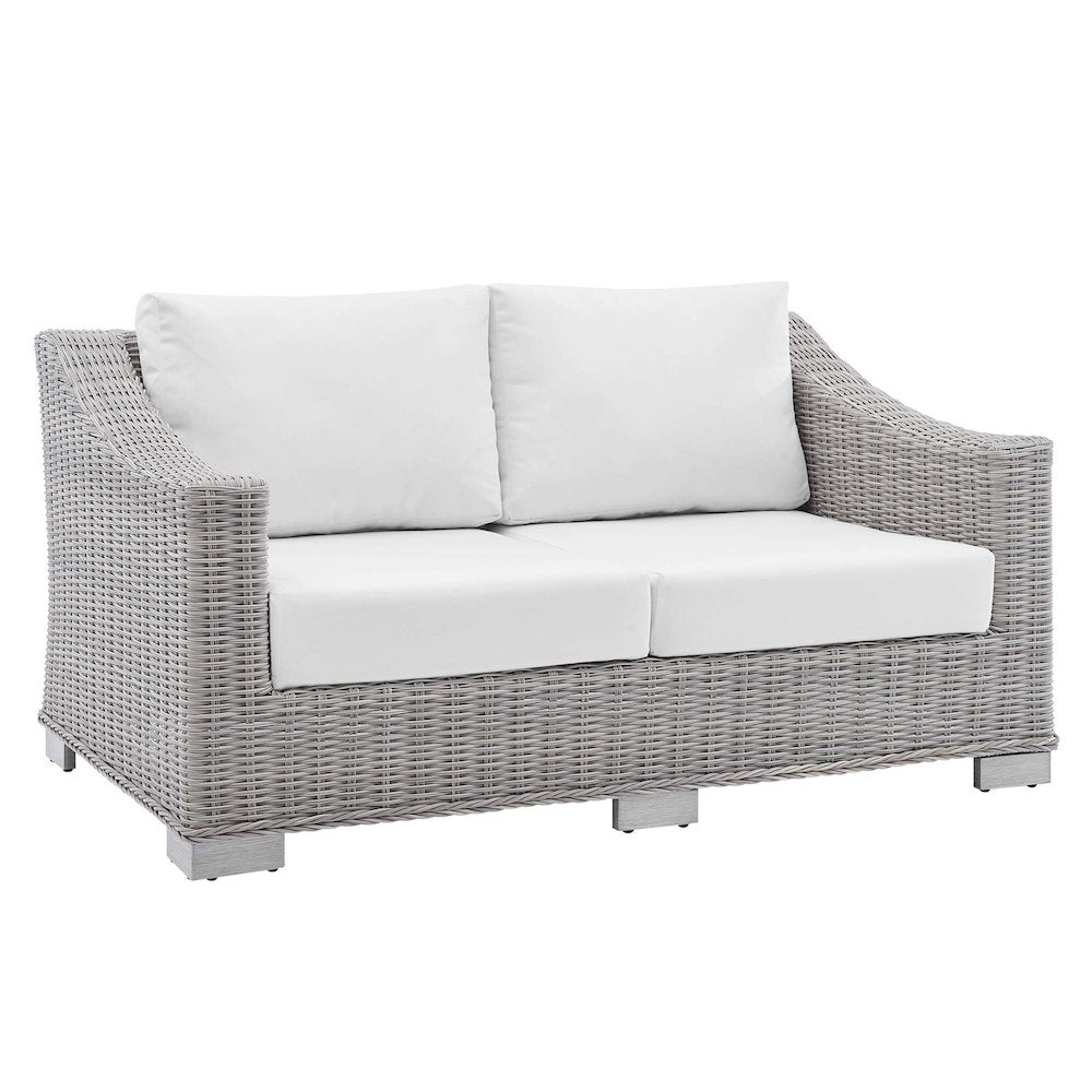 Conway 4-Piece Sunbrella Outdoor Patio Wicker Rattan Furniture Set