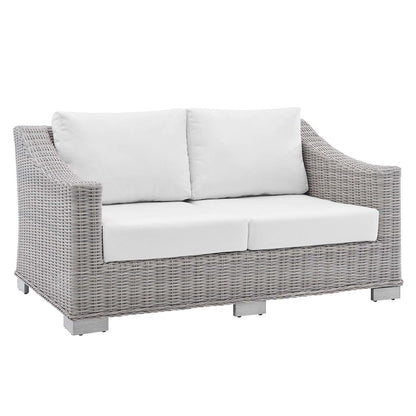 Conway 4-Piece Sunbrella Outdoor Patio Wicker Rattan Furniture Set