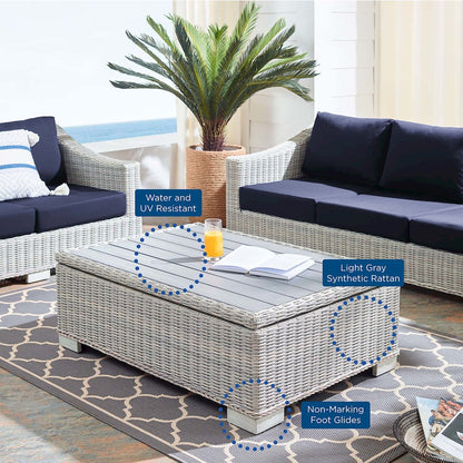 Conway 4-Piece Sunbrella Outdoor Patio Wicker Rattan Furniture Set