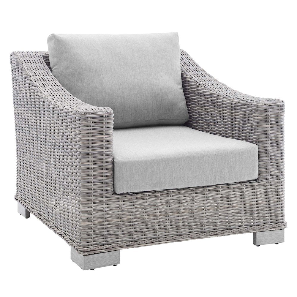 Conway 4-Piece Sunbrella Outdoor Patio Wicker Rattan Furniture Set