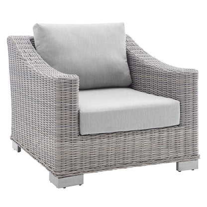 Conway 4-Piece Sunbrella Outdoor Patio Wicker Rattan Furniture Set