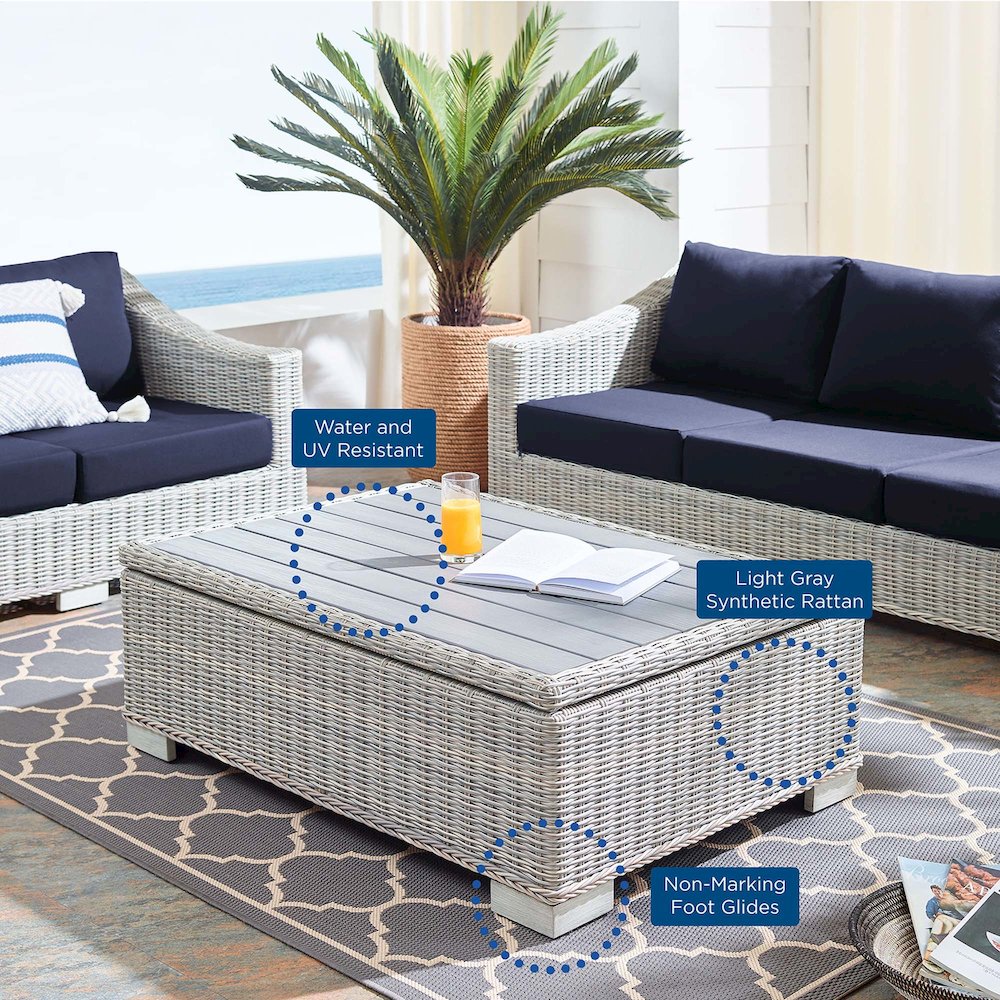 Conway 4-Piece Sunbrella Outdoor Patio Wicker Rattan Furniture Set