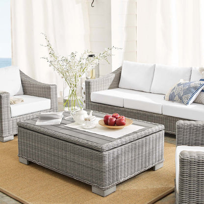 Conway 4-Piece Sunbrella Outdoor Patio Wicker Rattan Furniture Set
