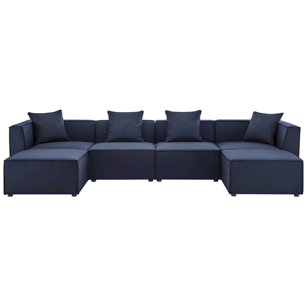Saybrook 6-Piece Outdoor Patio Upholstered Sectional Sofa