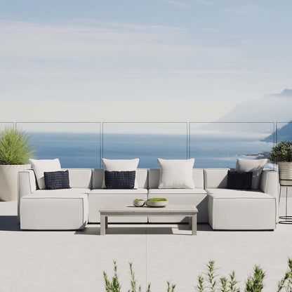 Saybrook 6-Piece Outdoor Patio Upholstered Sectional Sofa
