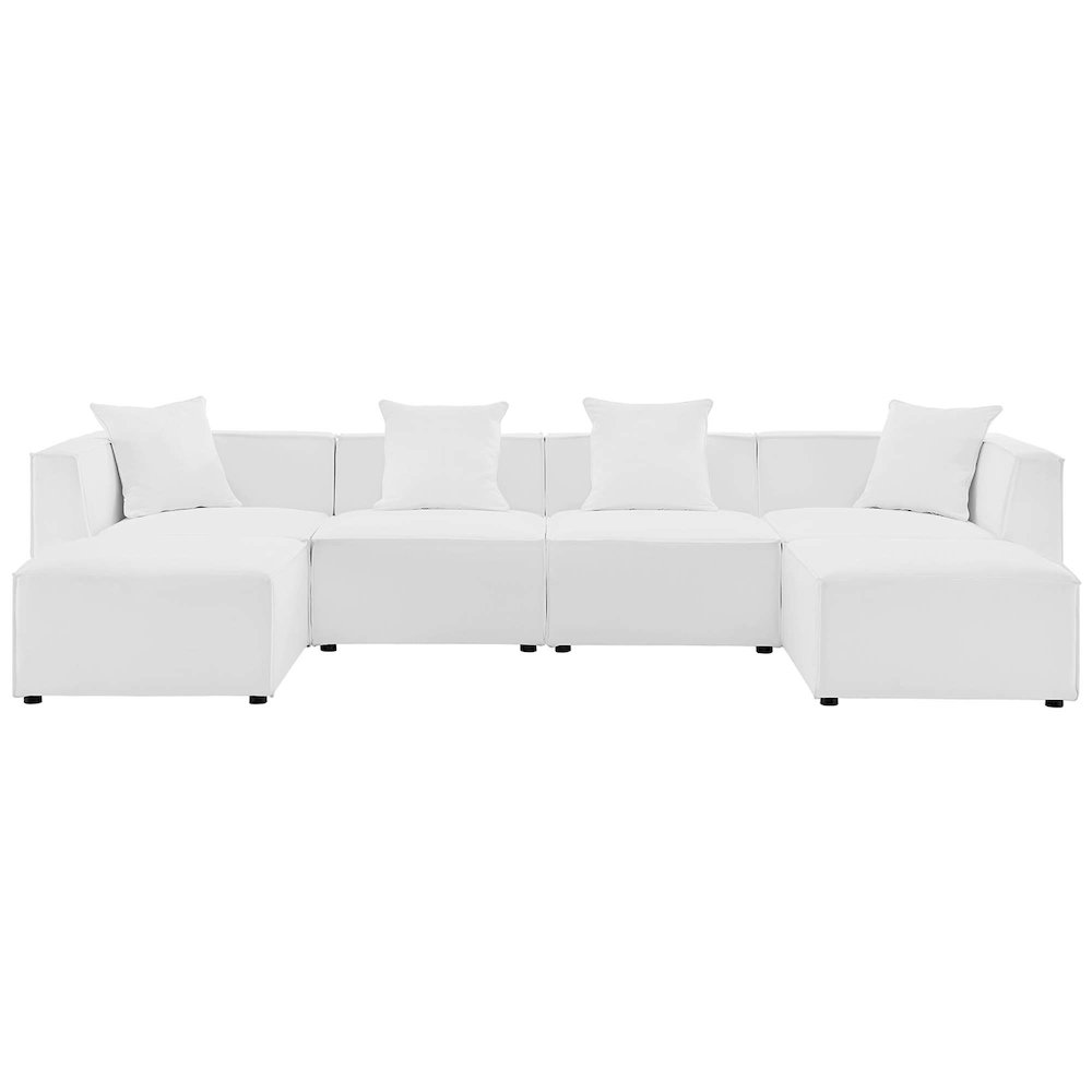 Saybrook 6-Piece Outdoor Patio Upholstered Sectional Sofa