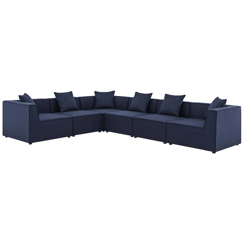 Saybrook 6-Piece Outdoor Patio Upholstered Sectional Sofa