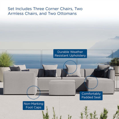 Saybrook 7-Piece Outdoor Patio Upholstered Sectional Sofa