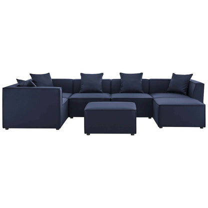 Saybrook 7-Piece Outdoor Patio Upholstered Sectional Sofa