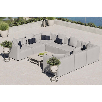 Saybrook 8-Piece Outdoor Patio Upholstered Sectional Sofa