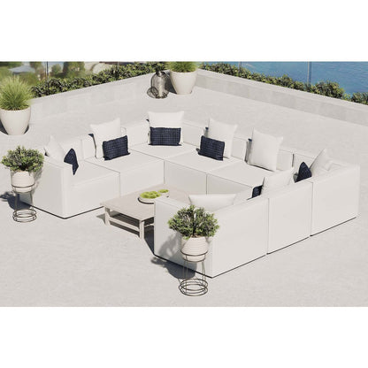 Saybrook 8-Piece Outdoor Patio Upholstered Sectional Sofa