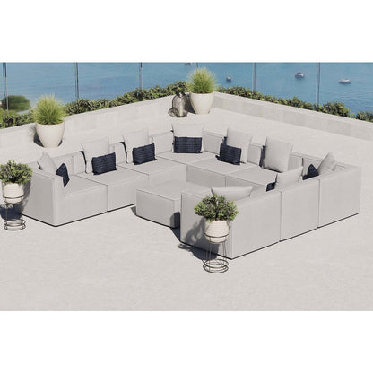 Saybrook 10-Piece Outdoor Patio Upholstered Sectional Sofa