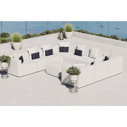 Saybrook 10-Piece Outdoor Patio Upholstered Sectional Sofa