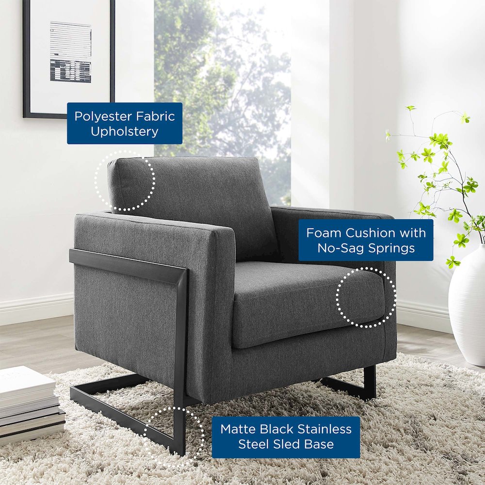 Posse Upholstered Fabric Accent Chair