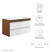 Render 36" Wall-Mount Bathroom Vanity