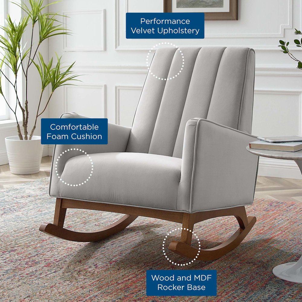 Sway Performance Velvet Rocking Chair
