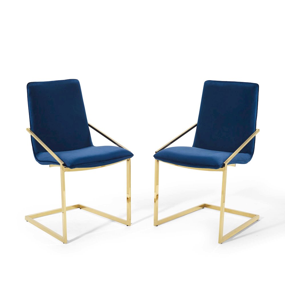 Pitch Performance Velvet Dining Armchair Set of 2