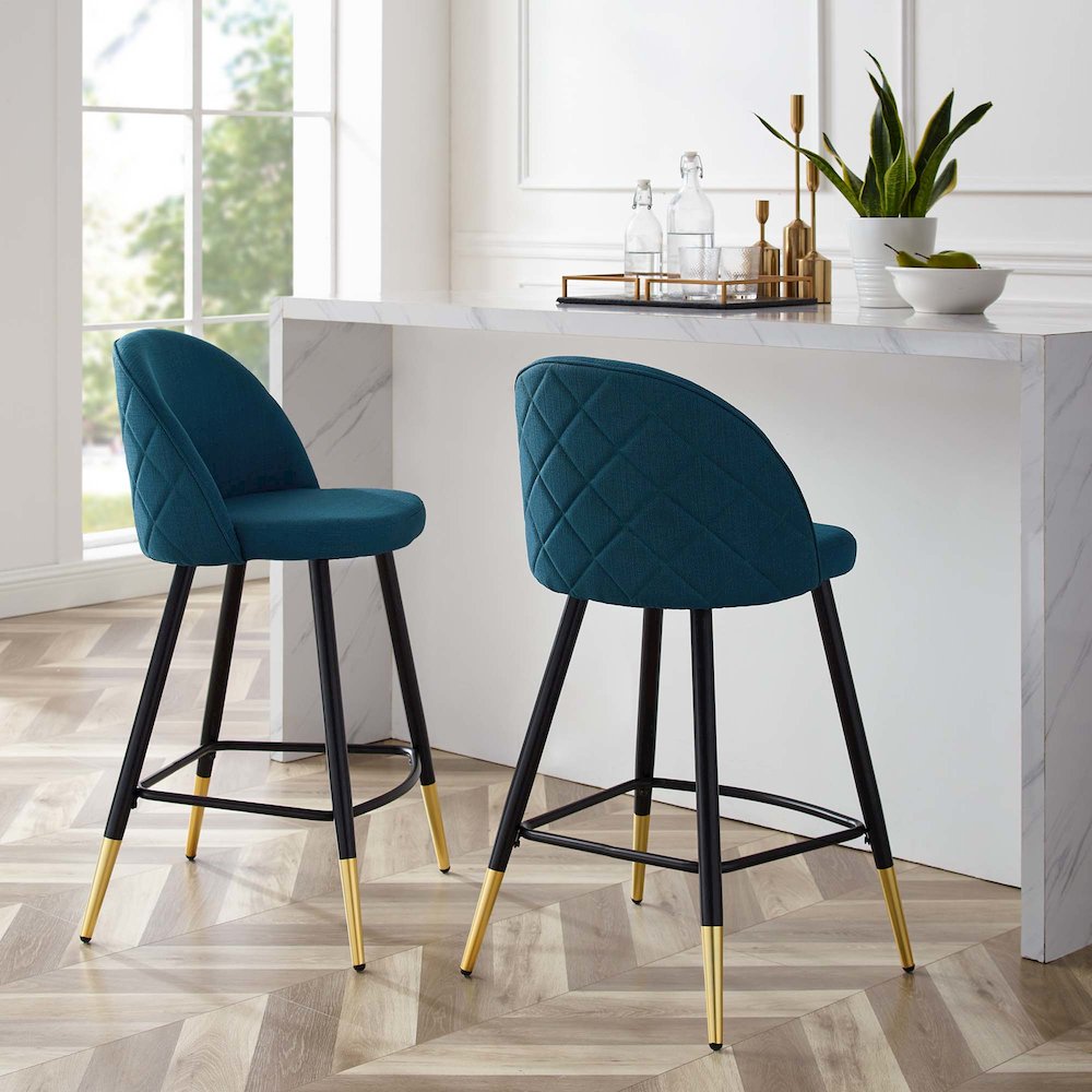 Cordial Fabric Counter Stools Set of 2