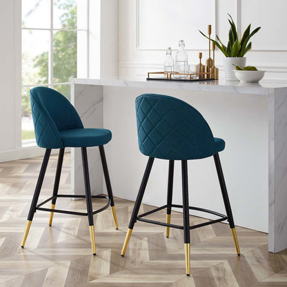 Cordial Fabric Counter Stools Set of 2