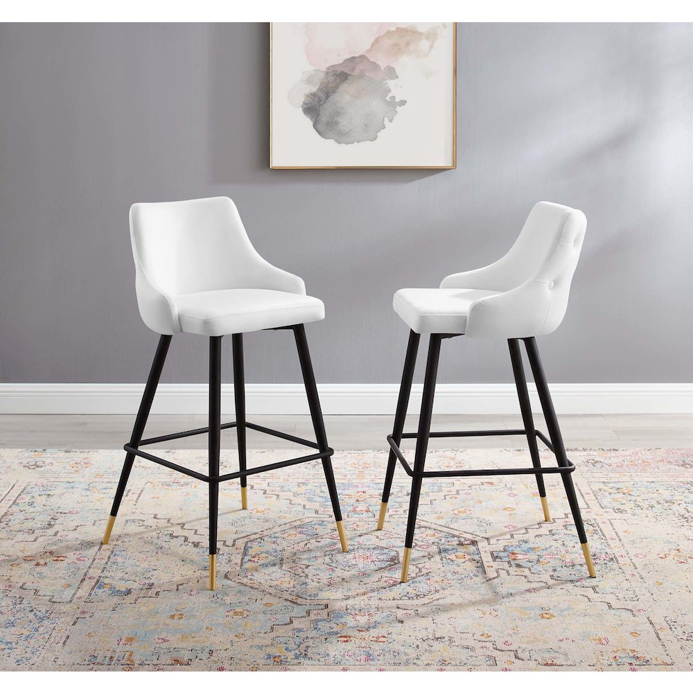 Adorn Performance Velvet Bar Stool Set of 2