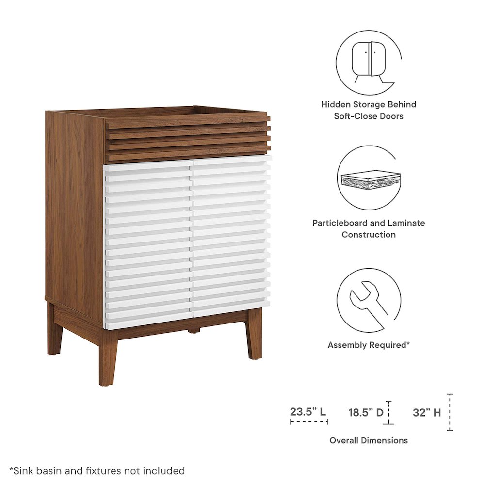 Render 24" Bathroom Vanity Cabinet (Sink Basin Not Included)
