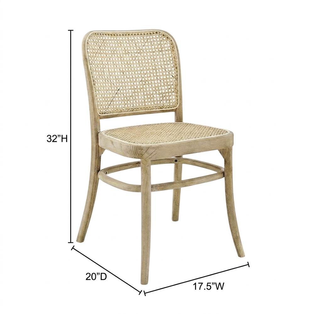 Wood Dining Side Chair with Ladder Back for Kitchen and Dining Room, Gray